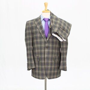 Bespoke Christopher James 42S 37x30 Beige/Gray Check Full Canvas Full Su…